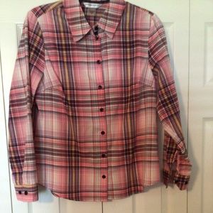 Allison Dailey Petite Long Sleeve Button Down Shirt